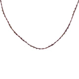 Collier doré cordon bordeaux grenat et perles dorées 60 cm