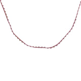 Collier doré cordon rose tourmaline rose et perles dorées 60 cm