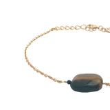 Gold and natural stone bracelet