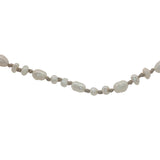 Collier doré petites perles de culture et fil beige 60 cm