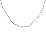 Collier doré petites perles de culture et fil turquoise 60 cm