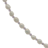 Collier doré perles de culture et améthyste 42 cm