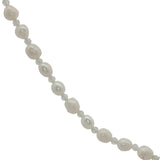 Collier doré perles de culture et prehnite 42 cm