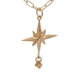 Collier doré étoile des vents pampilles 60 cm