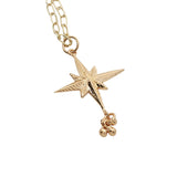 Collier doré étoile des vents pampilles 60 cm