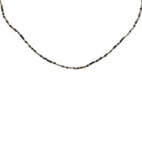 Collier doré perles Miyuki marron et blanc 38 cm