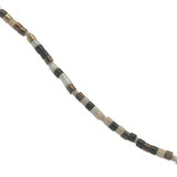 Collier doré perles Miyuki marron et blanc 38 cm