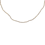 Collier doré perles Miyuki beige 38 cm