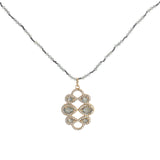 Collier doré perles labradorite infinis labradorite et zircons 60 cm