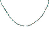 Collier doré perles turquoise et perles dorées 42 cm