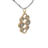 Collier doré perles labradorite infinis labradorite et zircons 60 cm