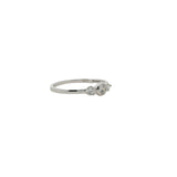 Bague trilogie en argent 925 et zircons