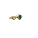Bague dorée multi pierres