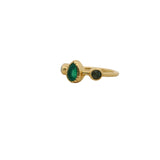 Bague dorée multi pierres