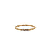 Bague dorée fine et zircons