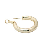 Thick closed gold creoles