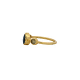 Multi-stone golden gypsy ring
