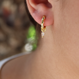 Mini gold creole and zircons