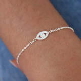 925 silver zircon eye bracelet