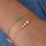 Chain and stone bracelet