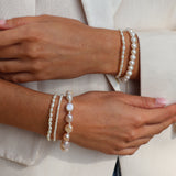 Cultured pearl duo bracelet