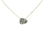 Organic Diamond Slice Choker Necklace
