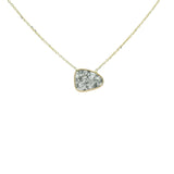 Organic Diamond Slice Choker Necklace