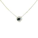 Organic Diamond Slice Choker Necklace