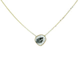 Organic Diamond Slice Choker Necklace
