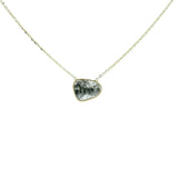 Organic Diamond Slice Choker Necklace
