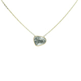 Organic Diamond Slice Choker Necklace