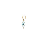 Charms doré oeil ovale en nacre