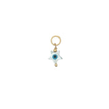 Charms doré étoile en nacre avec oeil