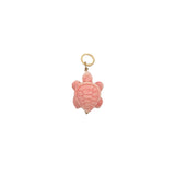 Charms doré tortue rose avec petite perle de culture