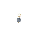 Charms doré iolite taillée en carré