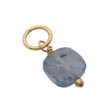 Charms doré iolite taillée en carré