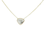 Organic Diamond Slice Choker Necklace