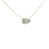 Organic Diamond Slice Choker Necklace