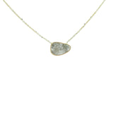 Organic Diamond Slice Choker Necklace