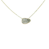 Organic Diamond Slice Choker Necklace