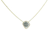 Organic Diamond Slice Choker Necklace