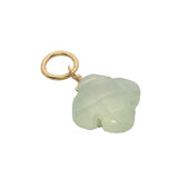 Charms doré trèfle prehnite 10 mm