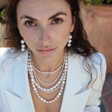 Gold necklace and small cultured pearls