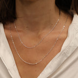 925 silver necklace with oval links