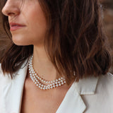 3-row cultured pearl necklace
