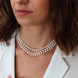 3-row cultured pearl necklace