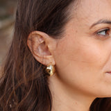 Golden domed earrings