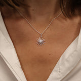 Collier argent 925 étoile et zircon