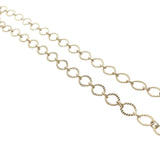 Collier doré maille ovale ciselée