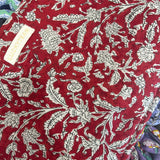 Large red &amp; white flower travel pouch